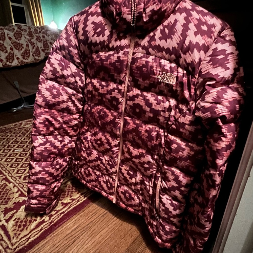 Pink Aztec Pattern North Face Jacket - image 3
